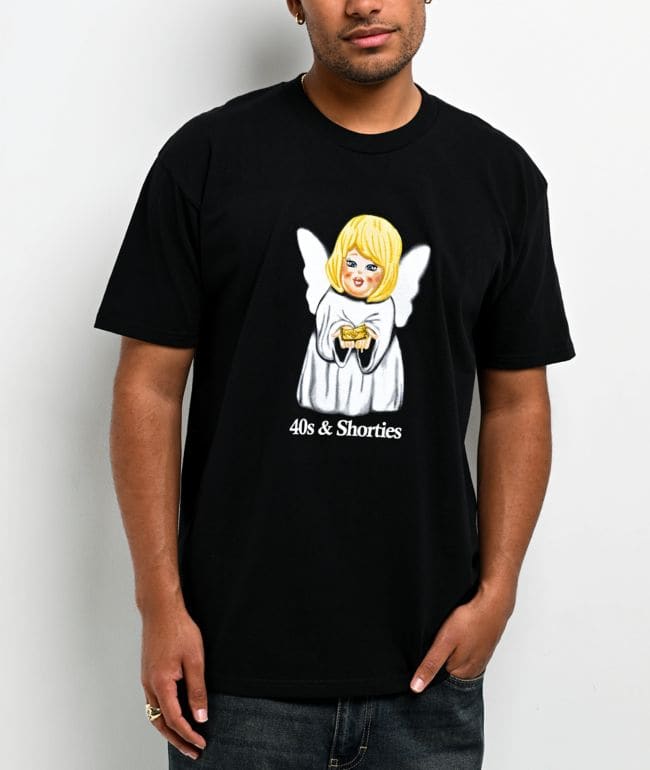 Chicos Toxicos x 40s & Shorties Angels Black T-Shirt