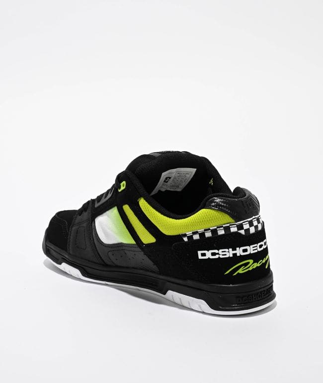 DC Stag Black, Green, & White Skate Shoes, foto 3