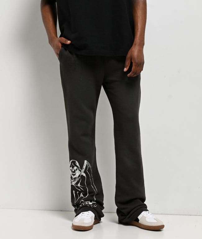 Ed Hardy Skeletons Sunfade Grey Sweatpants