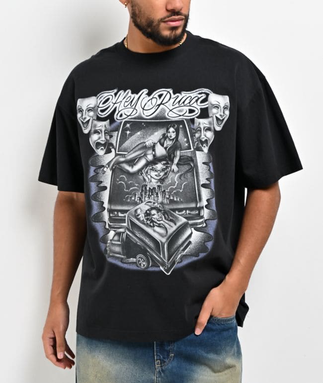 Hey Ruca Mini Truck Black T-Shirt
