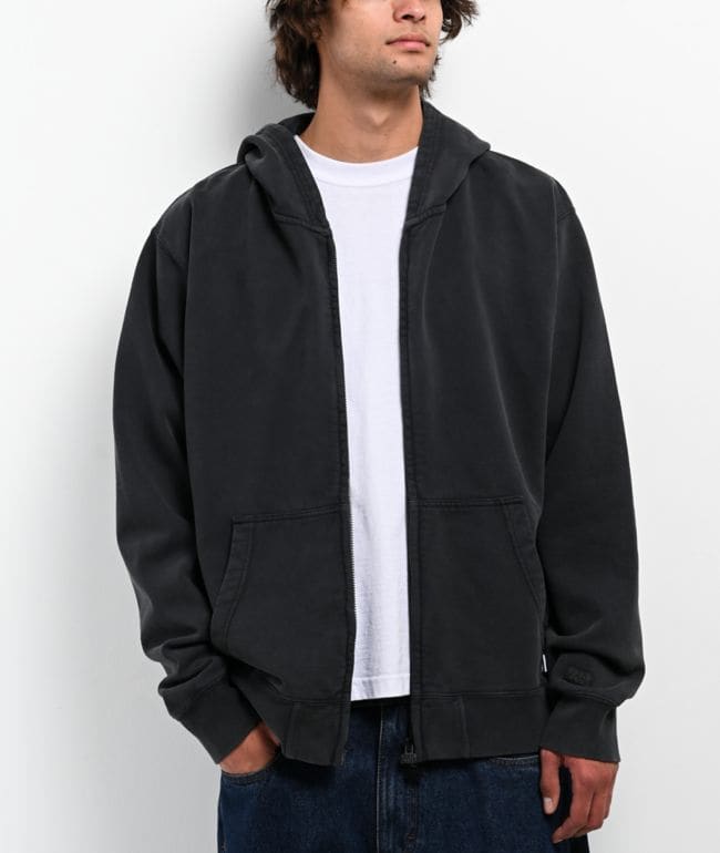 Pro Club Vintage Black Zip Hoodie