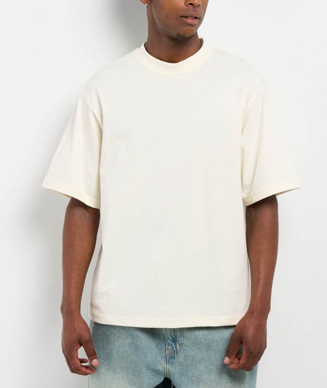 Shaka Wear Max Heavyweight Off White Crop T-Shirt